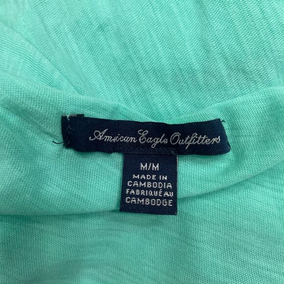 American Eagle Outfitter Women's Tank Top Bohemian Y2K Style Size MD Mint Green - Picture 4 of 8